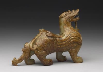 图片[3]-Jade Bixie Amulet, late Western Han to Eastern Han dynasty, 73 BCE-220 CE-China Archive